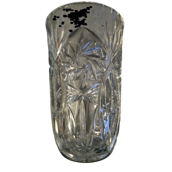 Crystal Vase Cut Glass Flower Vase Vintage Home Decor Display Vase - Picture 2 of 6